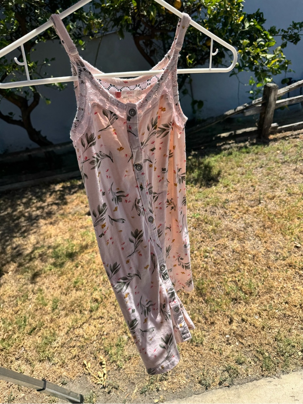 Roxy Girl Pink Floral Lace-Trim Dress
